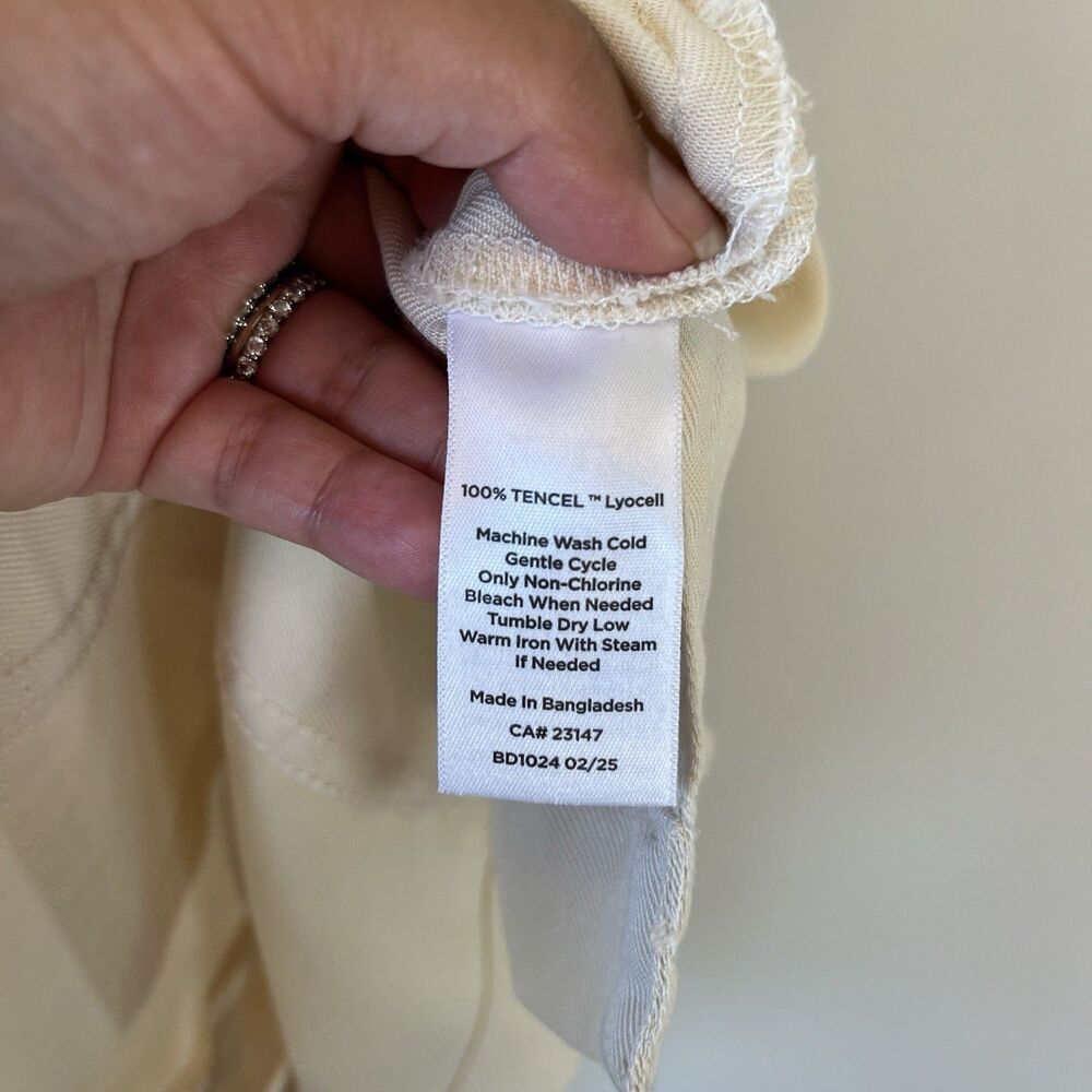 Talbots Tie Waist Vest Cream Resort Safari Outdoors Quiet Luxury Women’s Size 4 - Picture 11 of 13